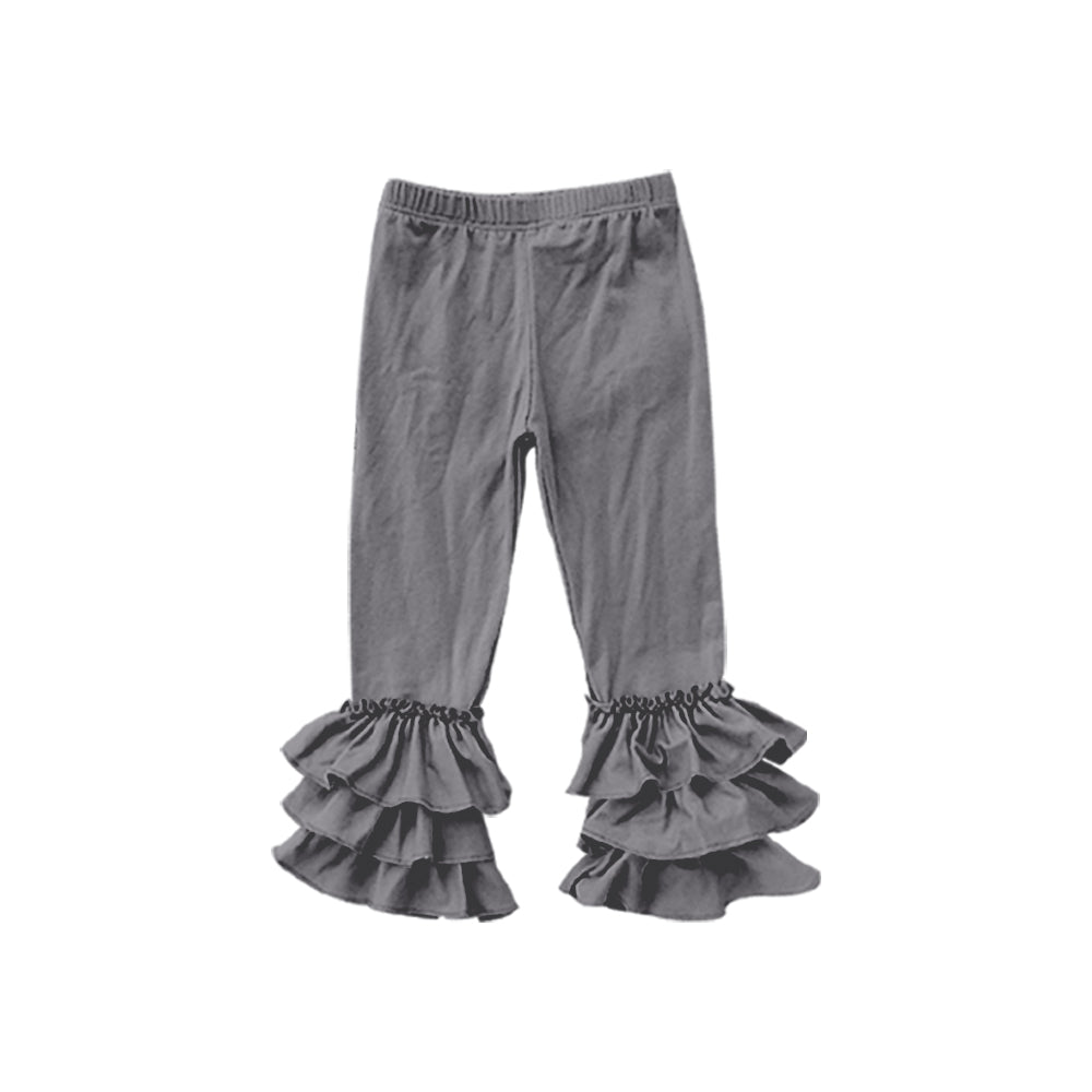 Baby Girls Grey Triple Ruffle Pants preorder(moq 5)