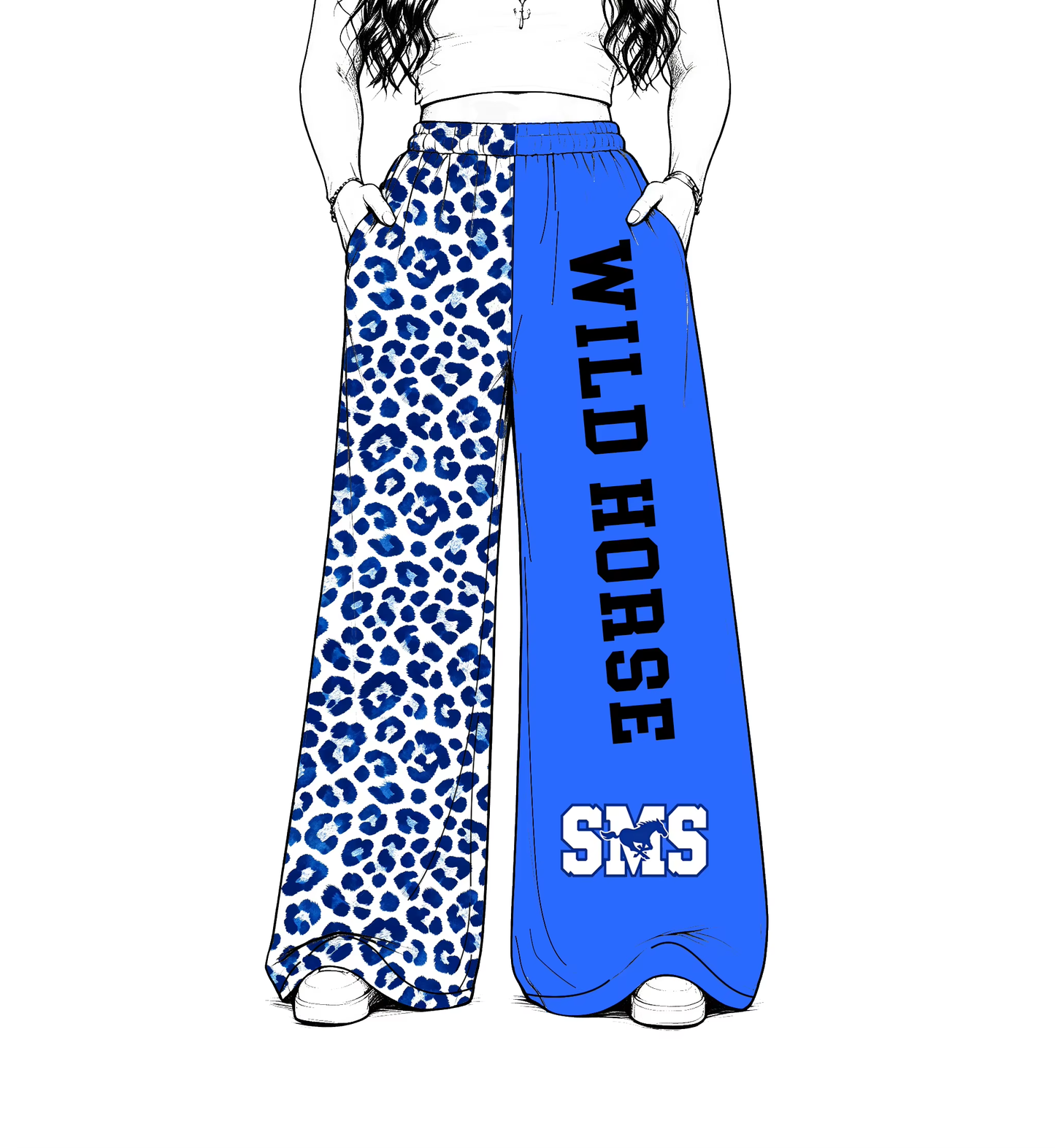 Preorder moq 5 Adult Women Wild Horse Leopard Team Pants Bottoms