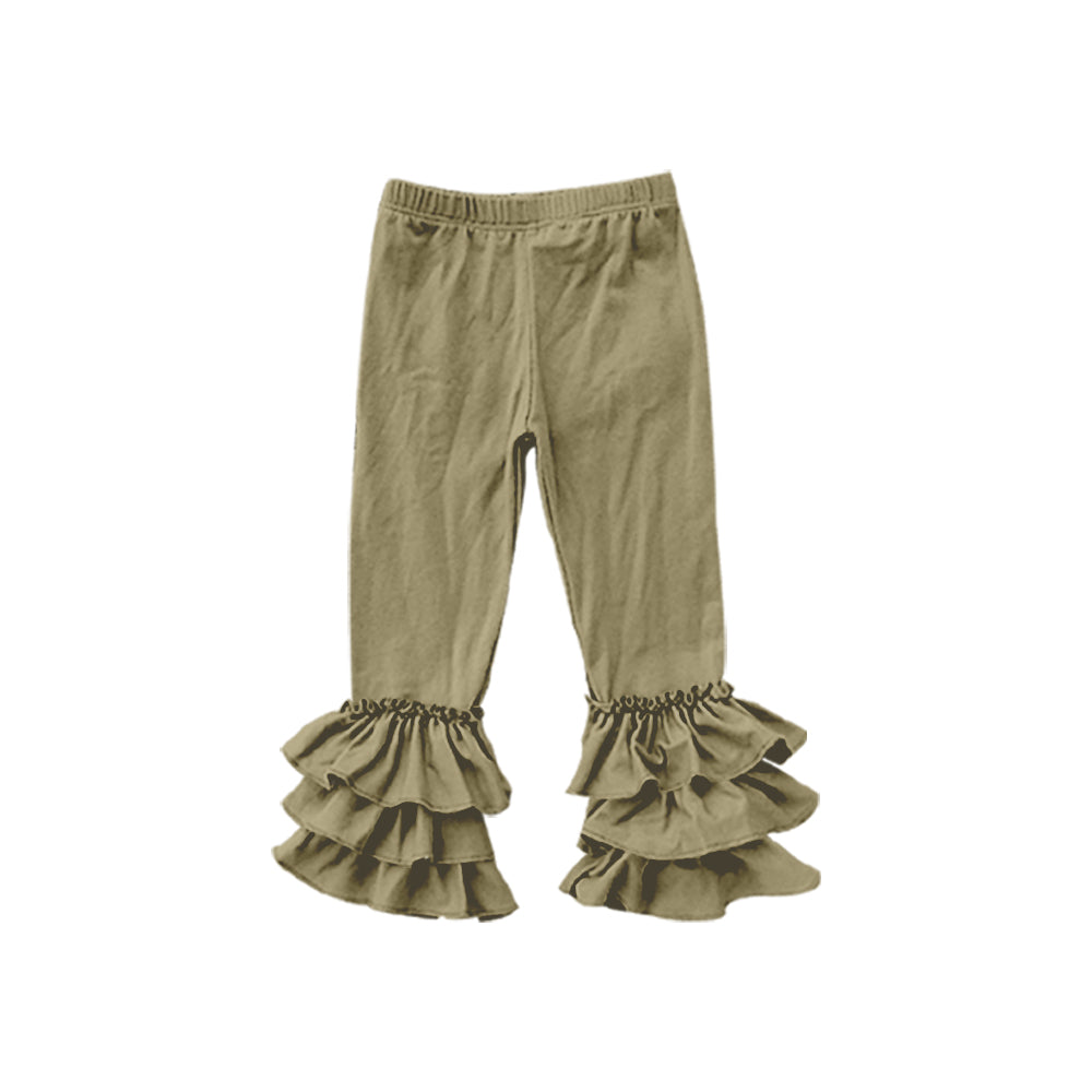 Baby Girls Olive Green Triple Ruffle Pants preorder(moq 5)