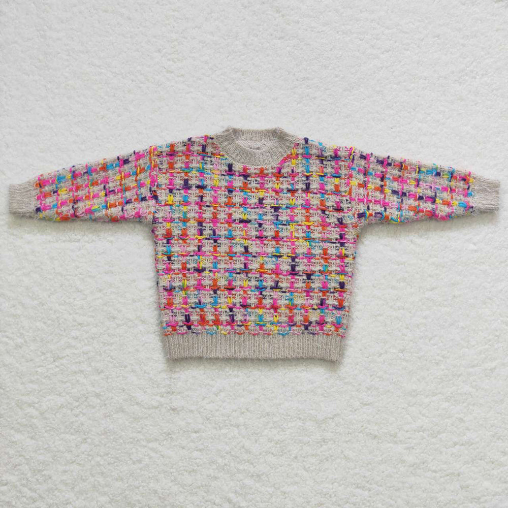 Baby Girls Pink Colorful Fall Long Sleeve Sweaters