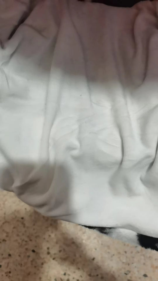 White black cow pullover