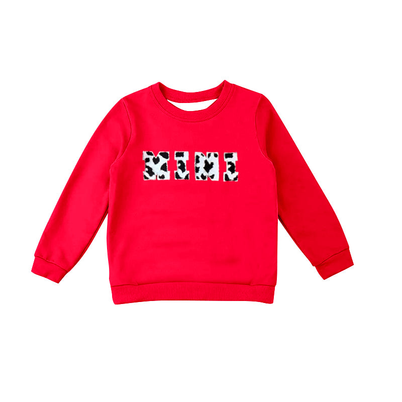 Baby Girls Mini Long Sleeve Red Tee Shirts Tops preorder(moq 5)