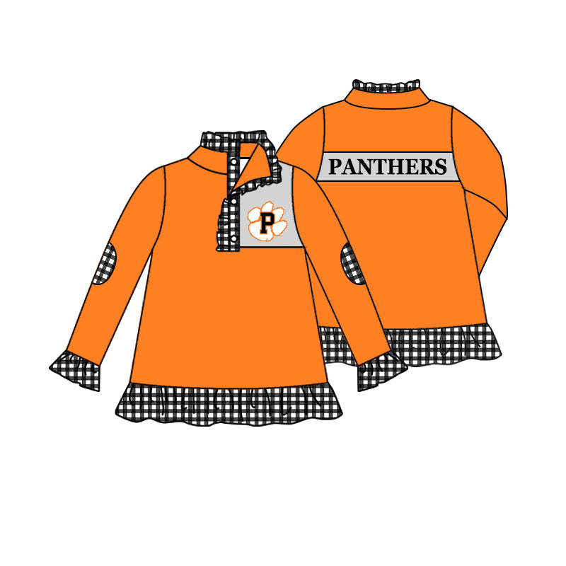 Baby Girls Orange Team Pa Long Sleeve Pullovers Tops preorder(moq 5)