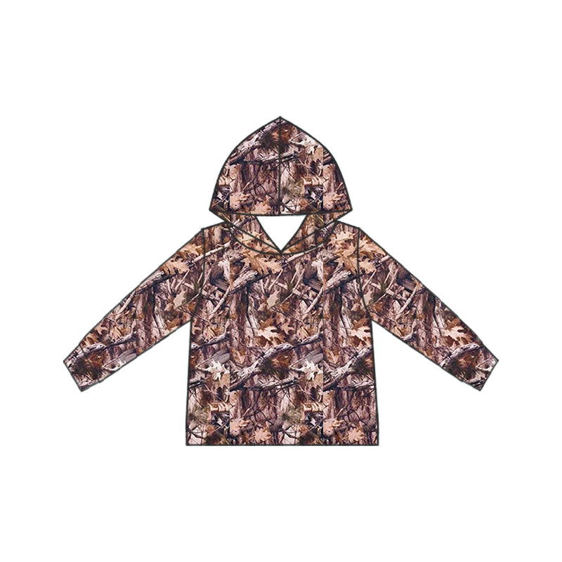Preorder (moq 5)Baby Boys Real Tree Camouflage Hooded Pullovers Tops