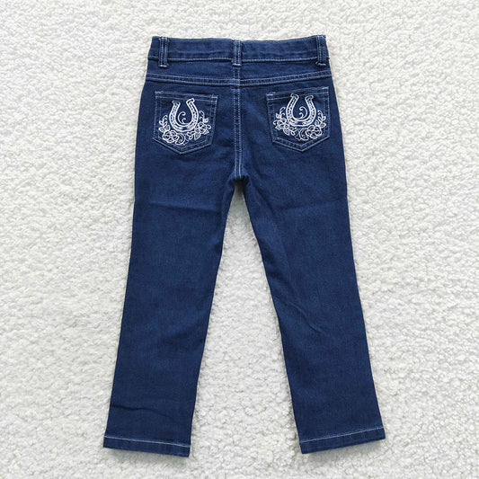 Baby Girls Navy Rodeo Back Pockets Denim Pants