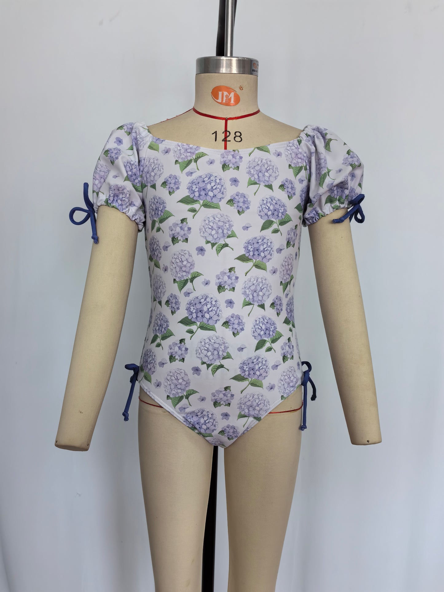Baby Girls Summer Lavender Flowers Branches One Piece Swimsuits