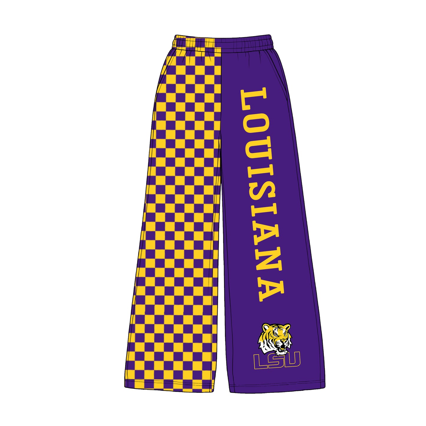 Preorder moq 5 Adult Women Louisiana Checkered Team Pants Bottoms