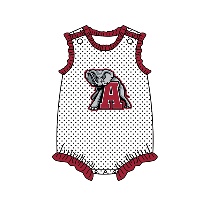 Baby Girls Team Elephant Dots Rompers preorder(moq 5)