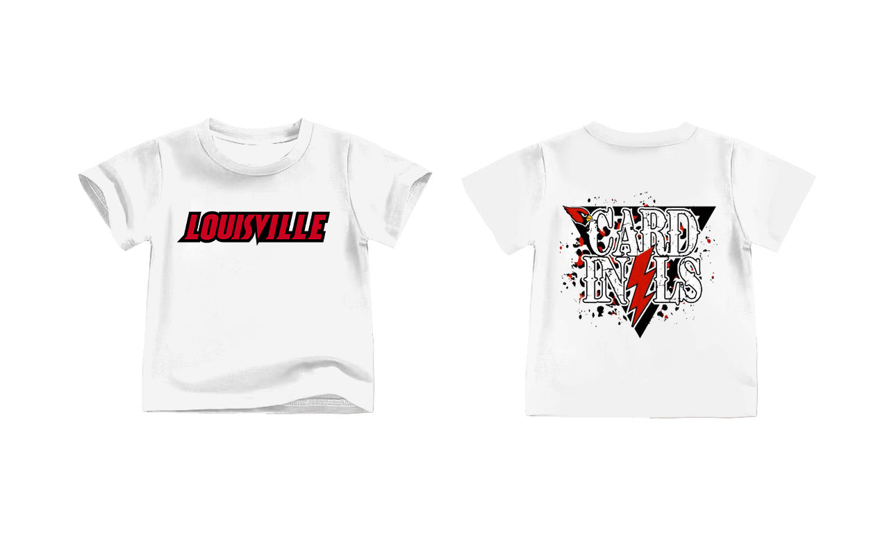 Baby Kids Red Team White Short Sleeve Shirts Tops preorder(moq 5)