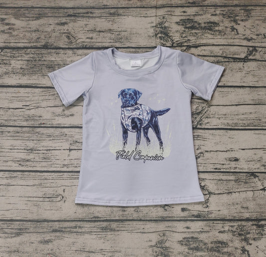 Baby Boys Dog Camo Hunting Summer Short Sleeve Tee Shirts Tops