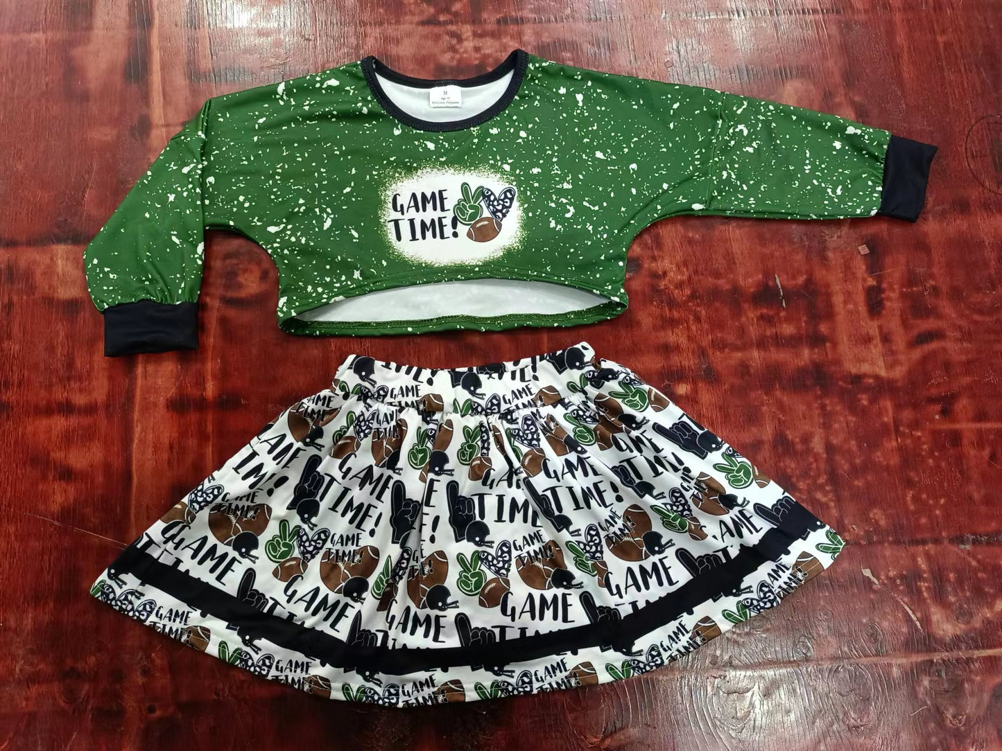 Baby Girls Toddler Game day Top Skirts Clothing Sets preorder(moq 5)