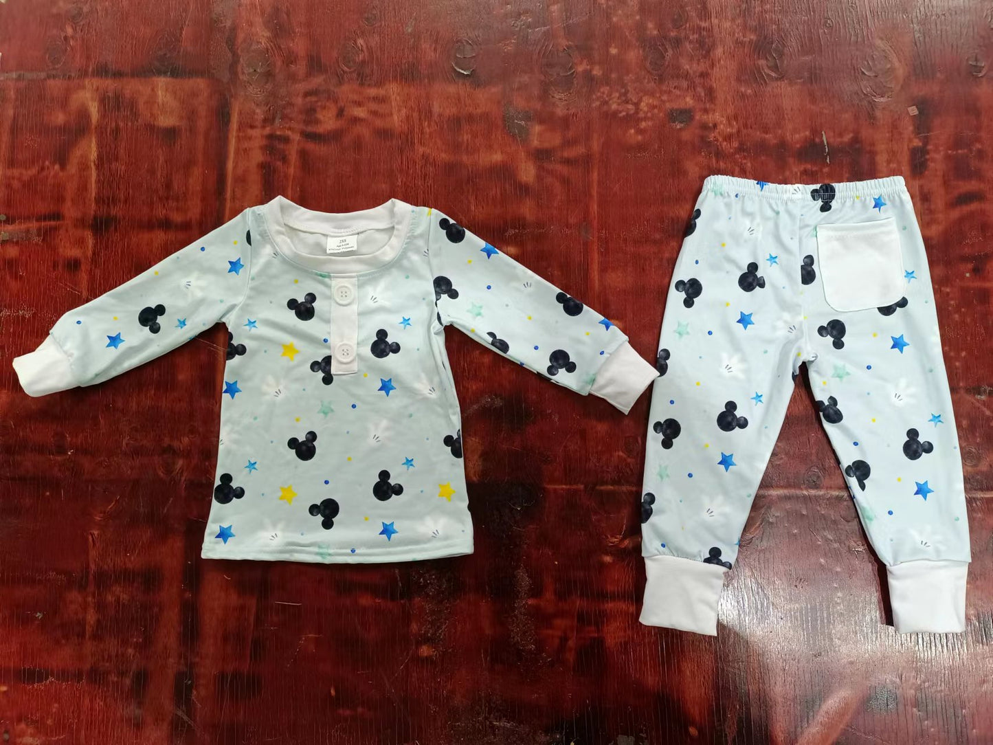 Baby Boys Toddler Cartoon Head Tops Pants Pajamas Clothes Outfits Sets preorder(moq 5)