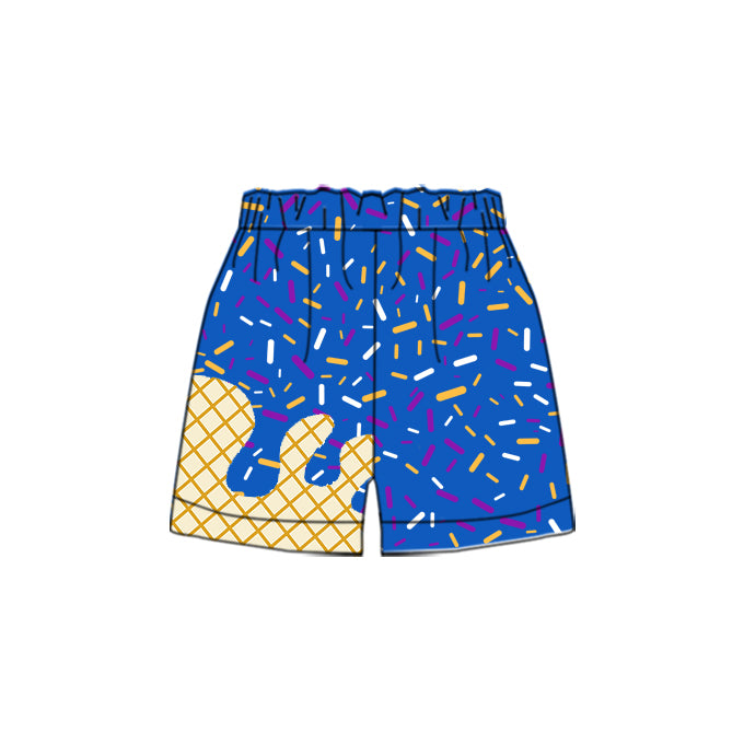 Preorder(moq 5) Baby Boys Team Blue Ice Cream Drips Sports Shorts