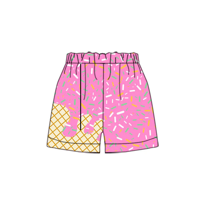 Preorder(moq 5) Baby Boys Team Pink Ice Cream Drips Sports Shorts