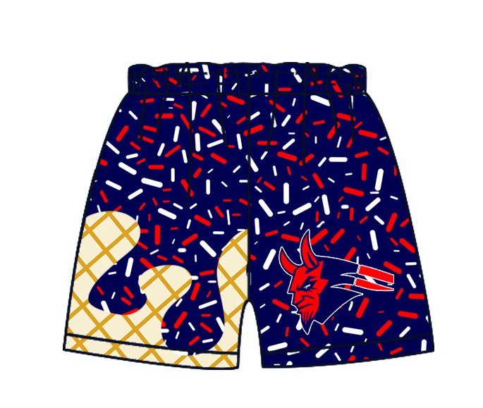Preorder(moq 8) Baby Boys Red Devils Red Sprinkles Team Sports Shorts