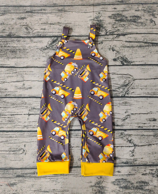 Baby Infant Kids Boys Construction Straps Rompers
