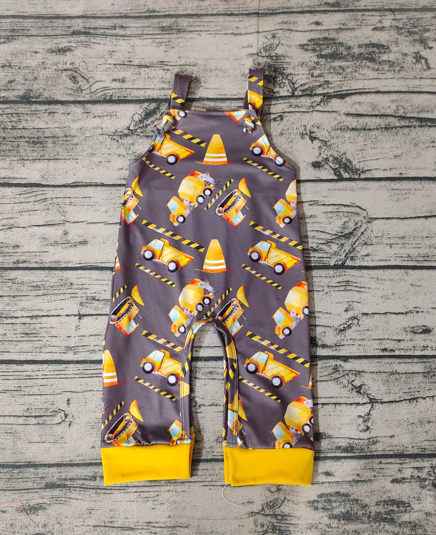 Baby Infant Kids Boys Construction Straps Rompers