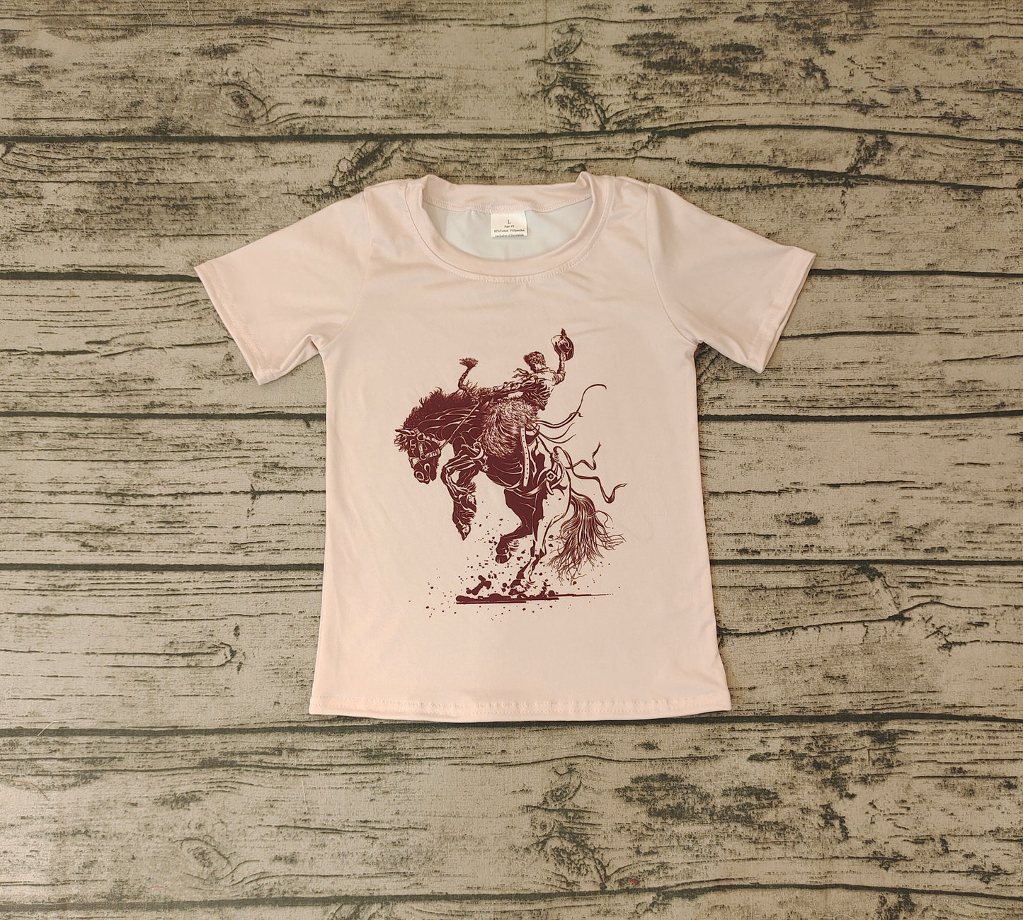 Baby Boys Western Rodeo Horse Short Sleeve Shirts Tops