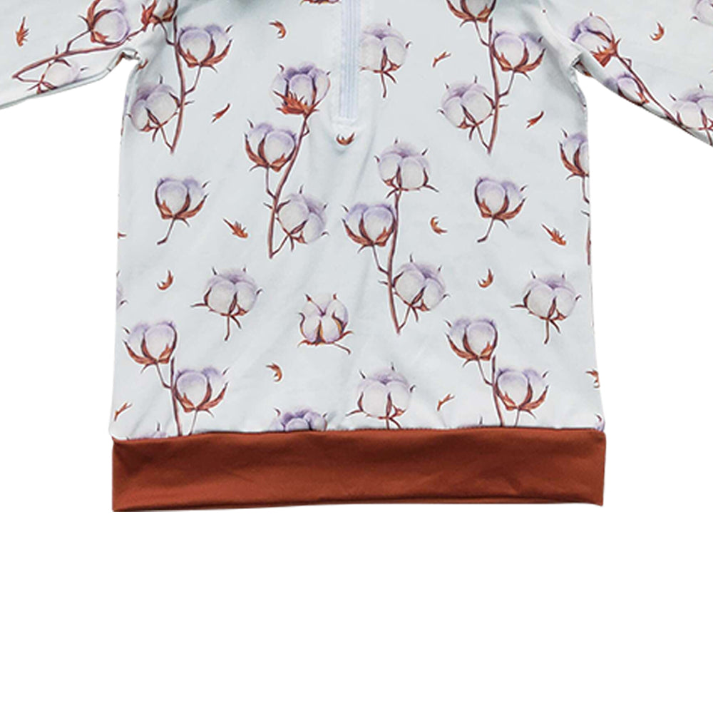 Baby Boys White Pullover Zip Long Sleeve Shirts