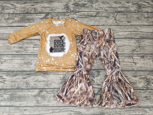 Baby Girls Duck Camo Bell Pants Clothes Sets