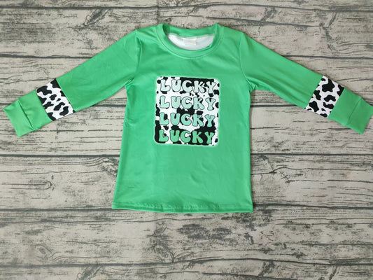 Baby Girls Boys Lucky St Patrick Long Sleeve shirts tops