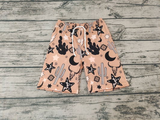 Baby Boys Cow Star Western Trunks Swimsuits
