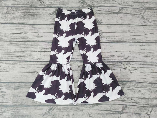 Baby Girls Western Cowhide Bell Bottom Pants 5