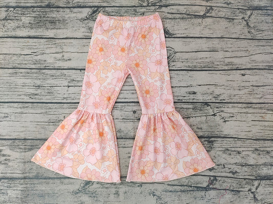 Baby Girls Western Flowers Bell Bottom Pants 3