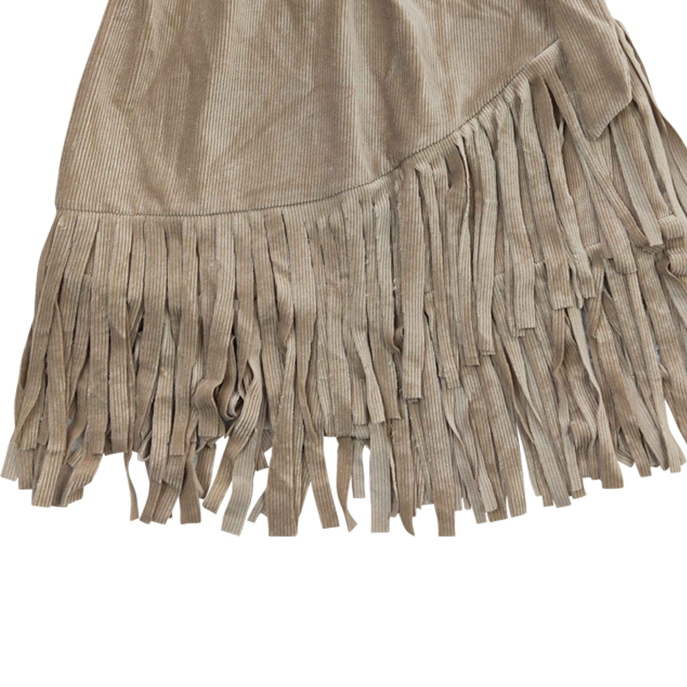 Baby Girls Thick fabric Light Brown Tassel Ruffle Skirts