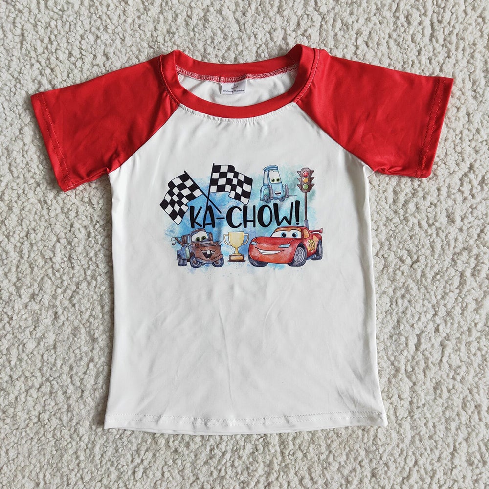 Boys Car cartoon race shirts