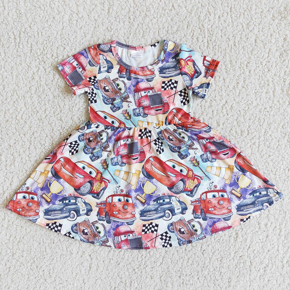 Car Cartoon race dresses