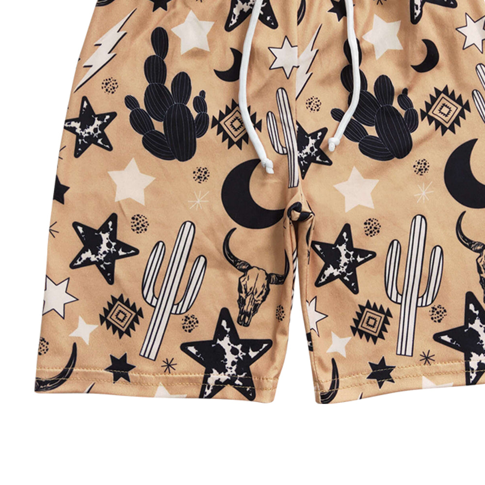 Baby Boys Cow Star Western Trunks Swimsuits