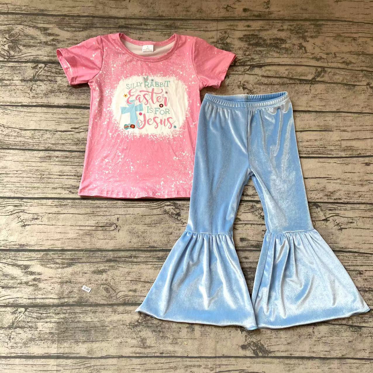 Baby girls Easter velvet bell sets