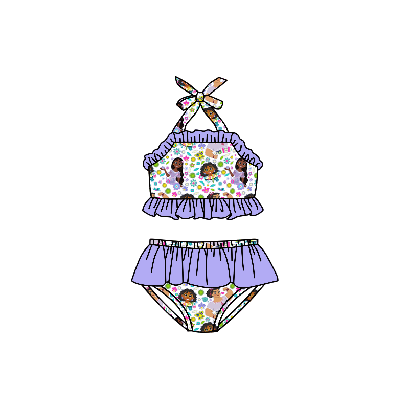 Baby Girls cartoon magic 2pcs swimsuits