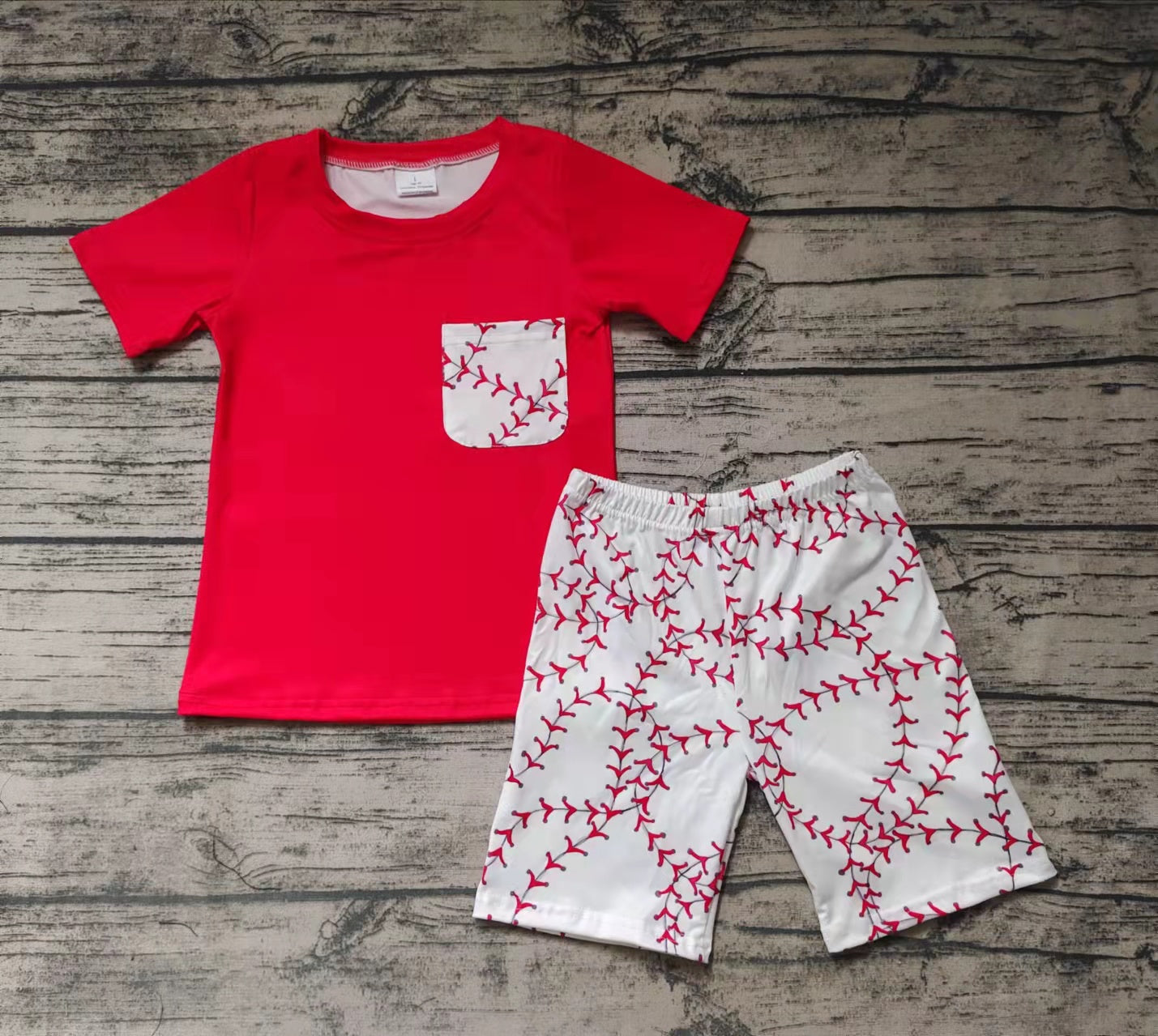Baby boys baseball shorts sets