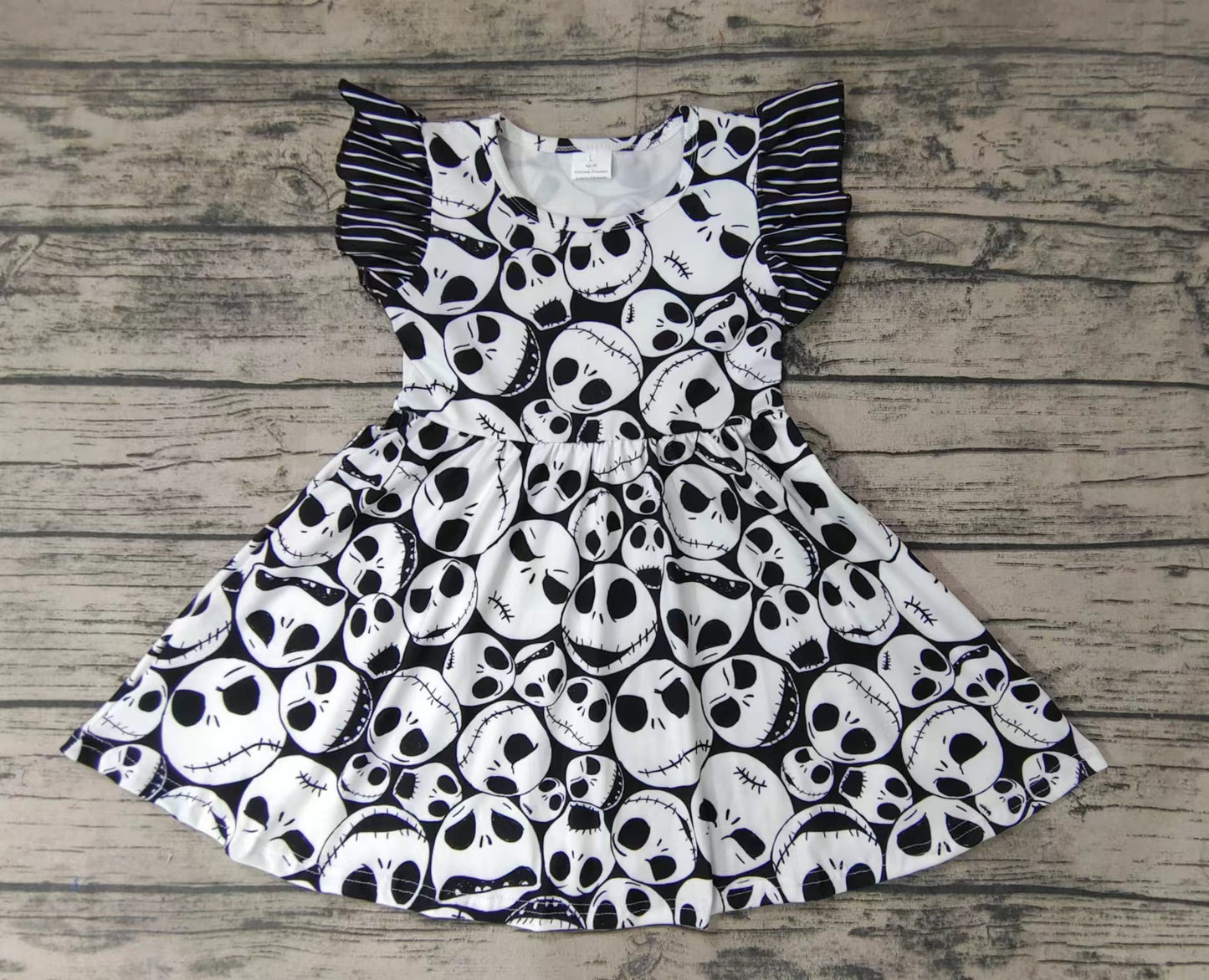 Baby girls Halloween smile knee length twirl dresses