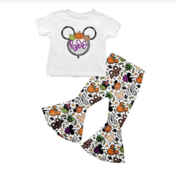 Baby girls halloween Boo bell cartoon pants sets