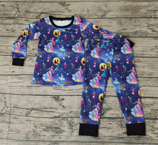 Baby kids halloween night long sleeve pajamas