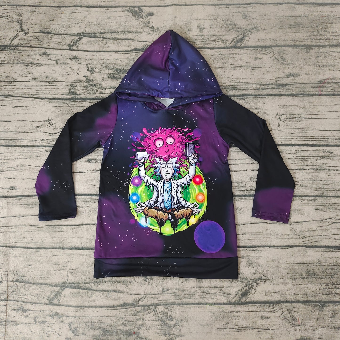 Baby boys hooded Halloween long sleeve tie dye tops