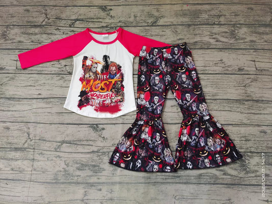 Baby girls Halloween red bell pants clothes sets
