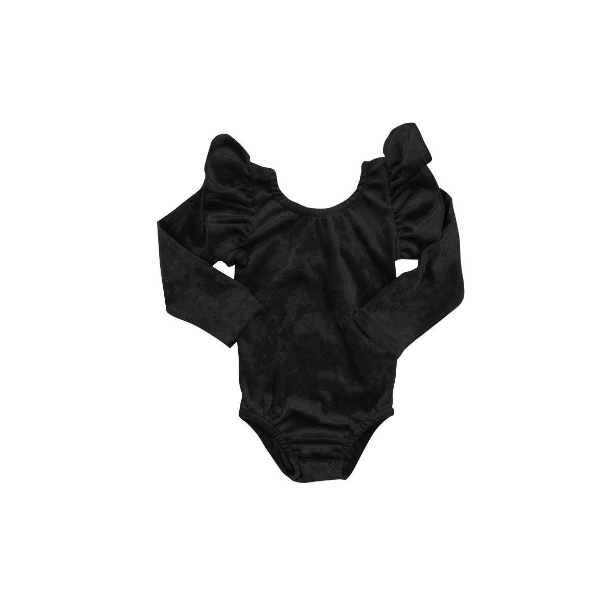 Baby girls Black Velvet Long Sleeve Leotards Rompers