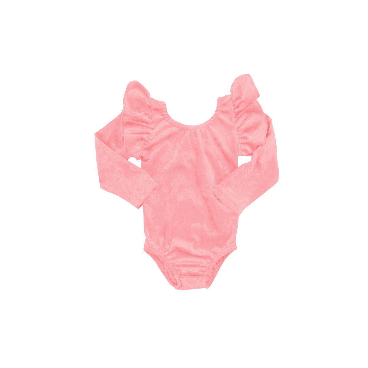 Baby girls Pink Velvet Long Sleeve Leotards Rompers
