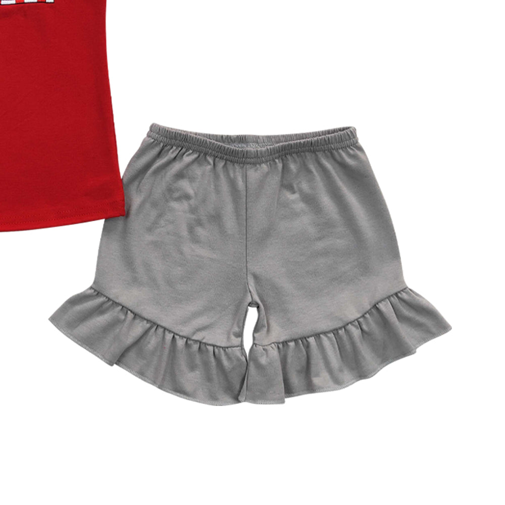 Baby Girls Lobster Boats Ruffle Summer Shorts Sets