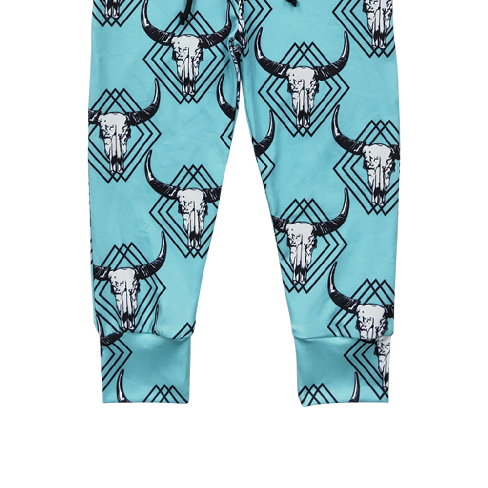 Baby Boys Western Blue Cowskull Pants