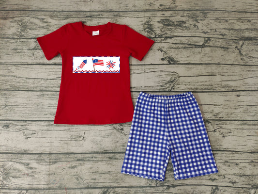 Baby Boys July 4th Summer Shorts Clothes Sets