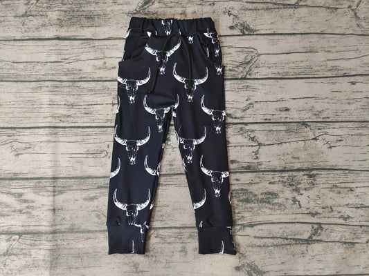 Baby Boys Western Black Cows Pants