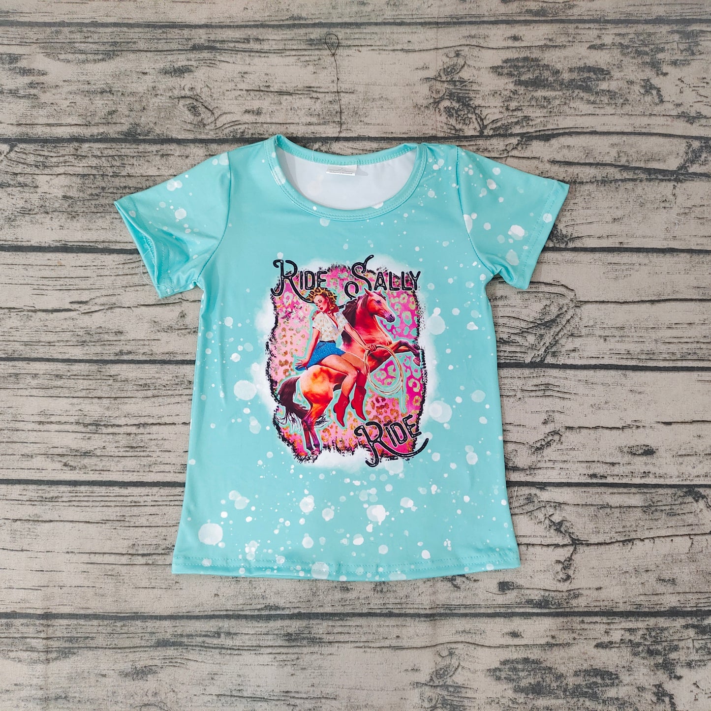 Baby Girls Western Riding Short Sleeve Tee Shirts