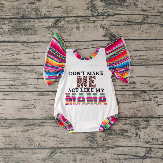 Baby Girls Stripe Western Rompers
