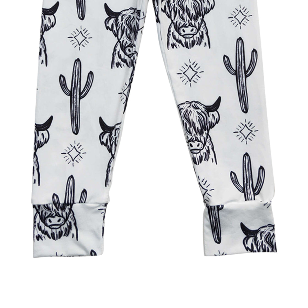 Baby Boys Western White Cow Pants