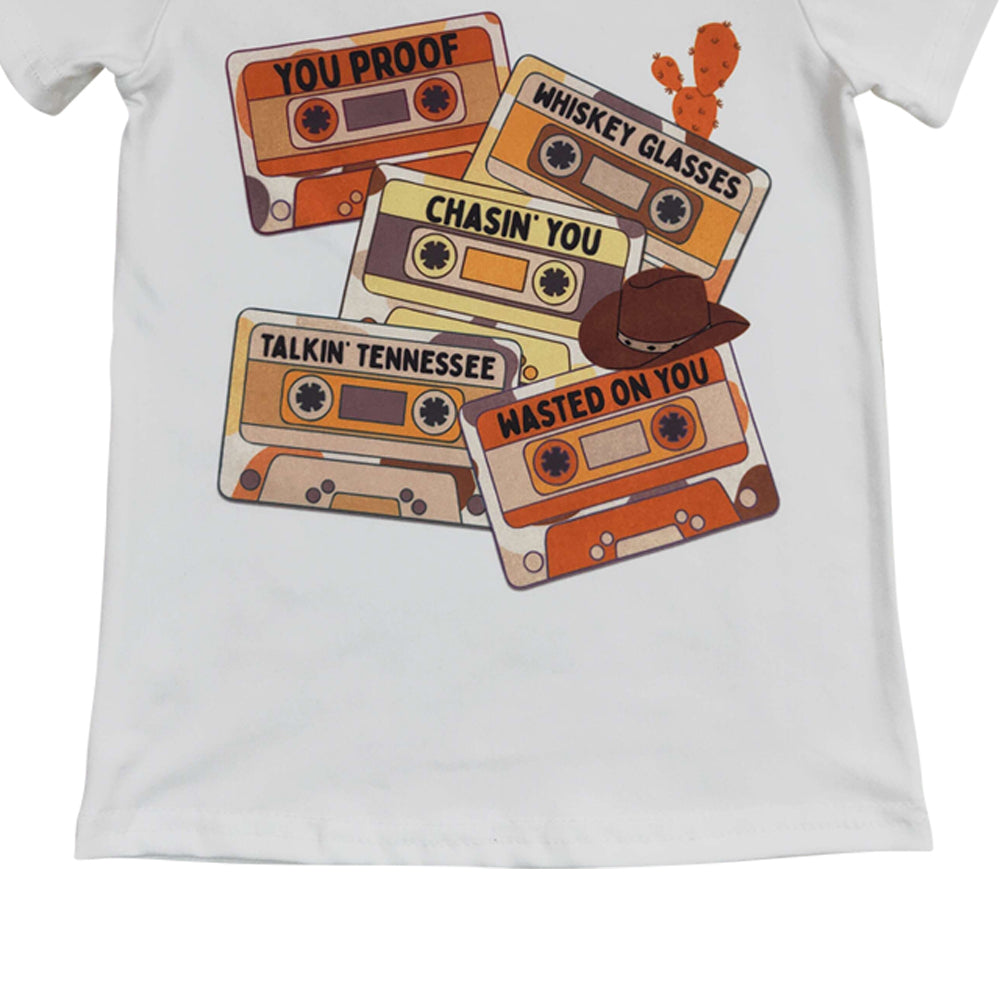 Baby Girls Rodeo Tape Western Tee Shirts Tops